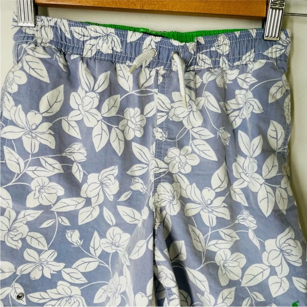 Polo Ralph Lauren Boys Swim Trunks 7 Blue Floral Hawaiian Print Board Shorts - Picture 4 of 10